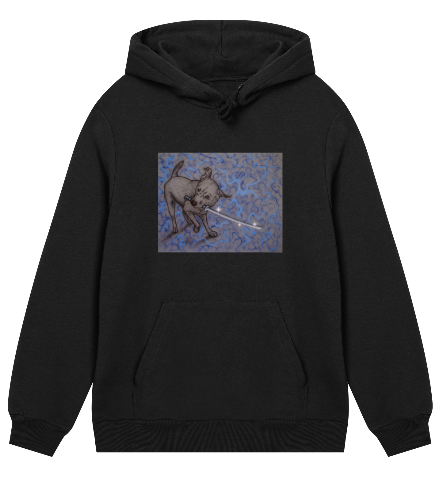 Agent Blue Katana Dog Hoodie