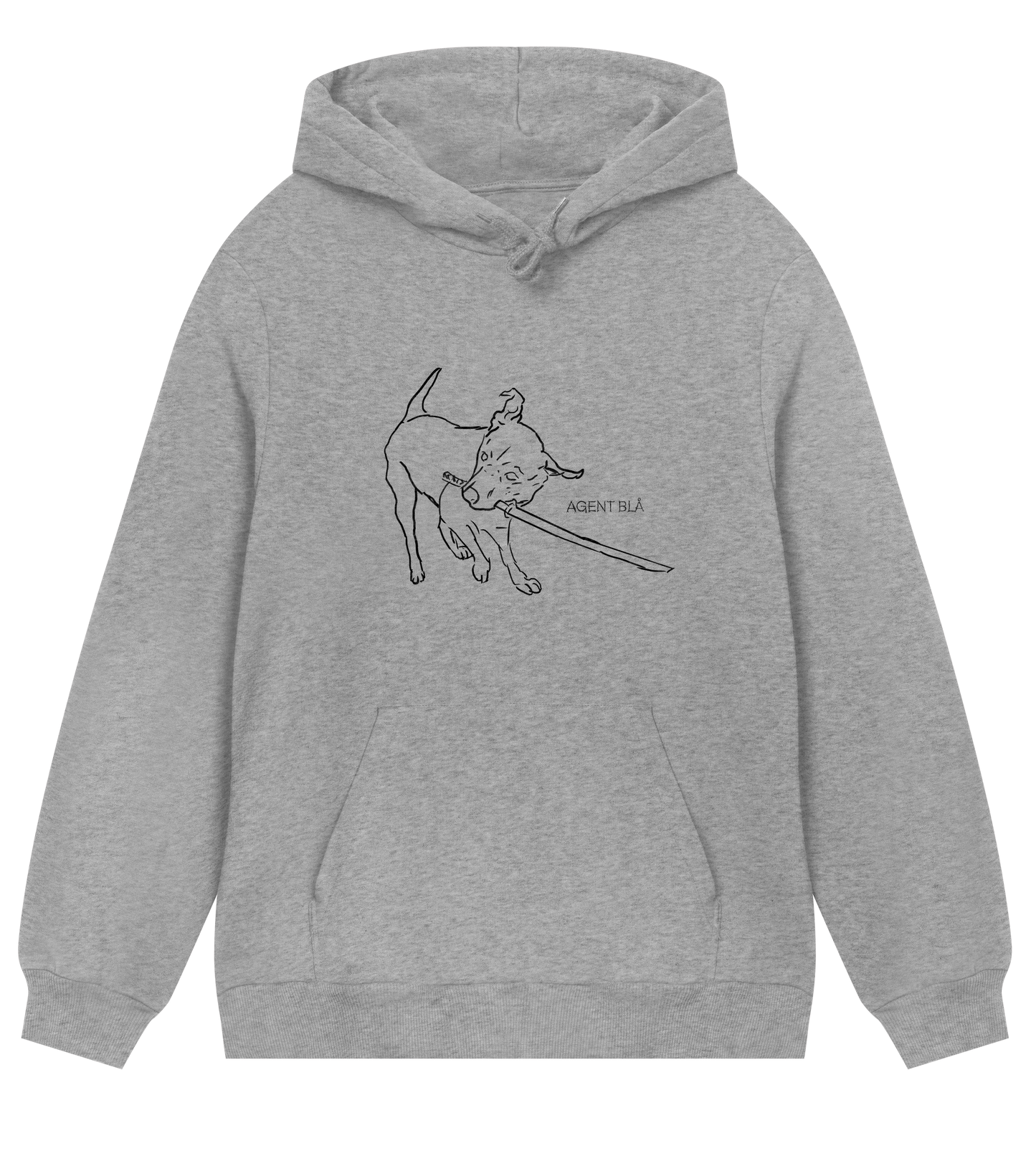 Agent blå Katana hoodie