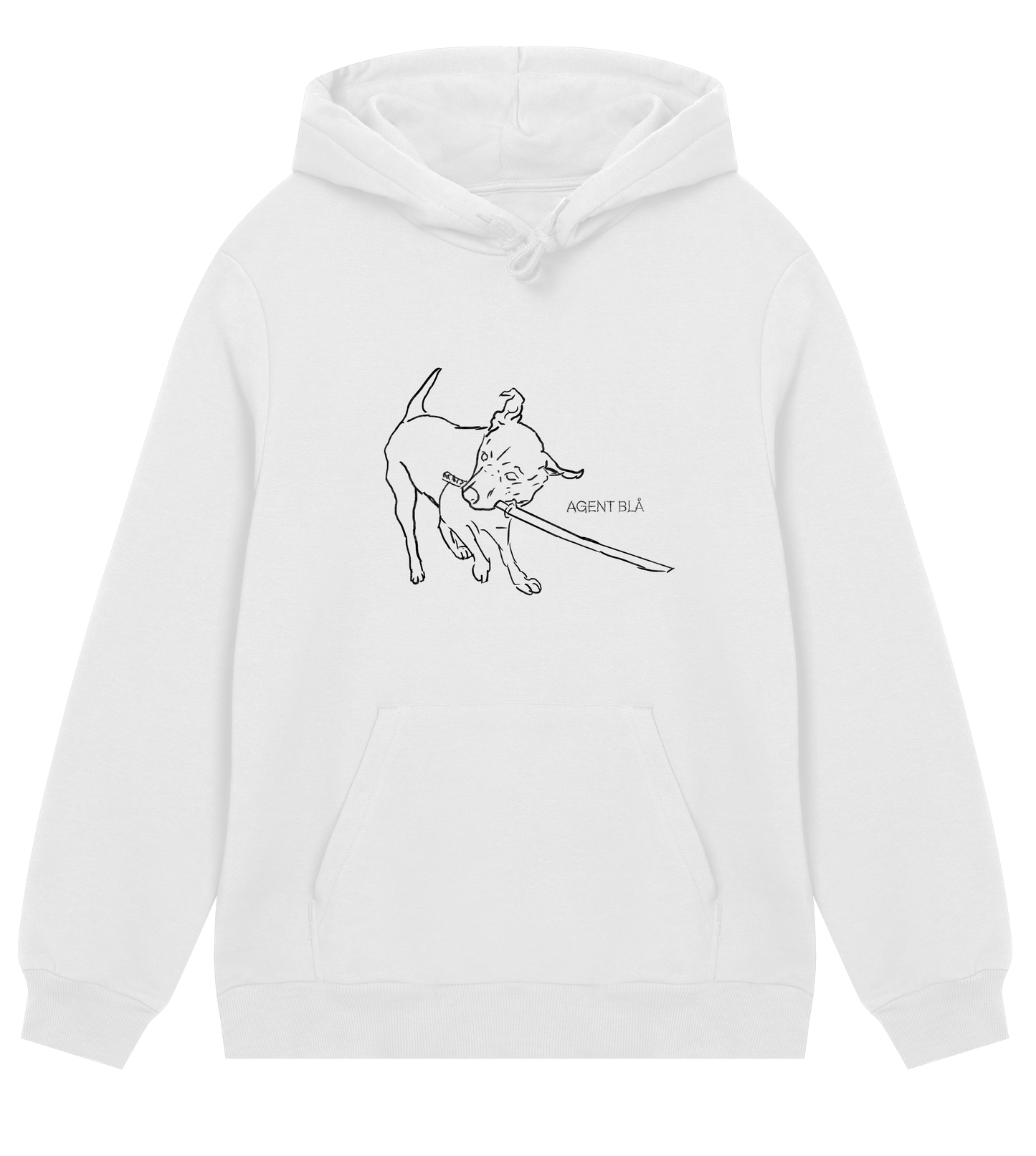 Agent blå Katana hoodie
