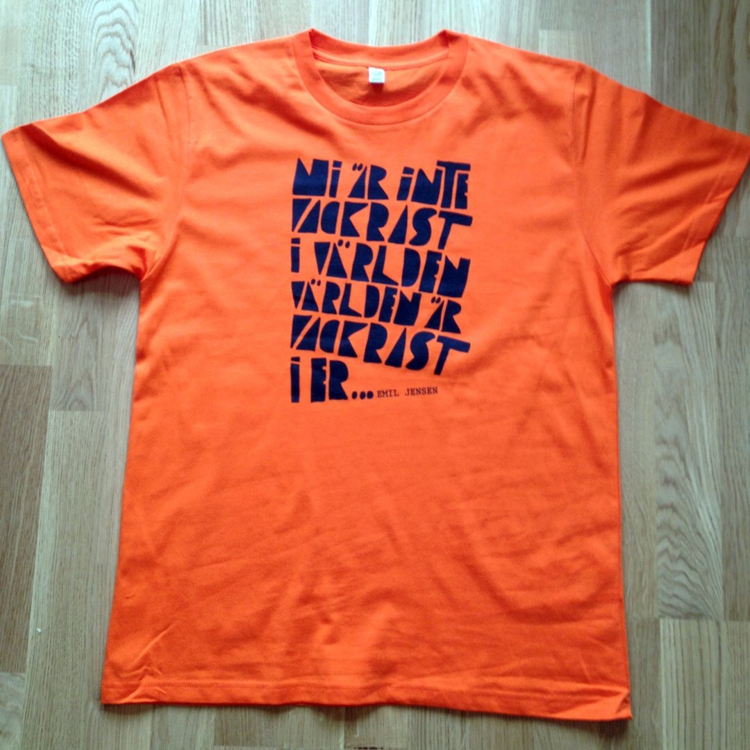 Emil Jensen - Vackrast - T-shirt (Orange)