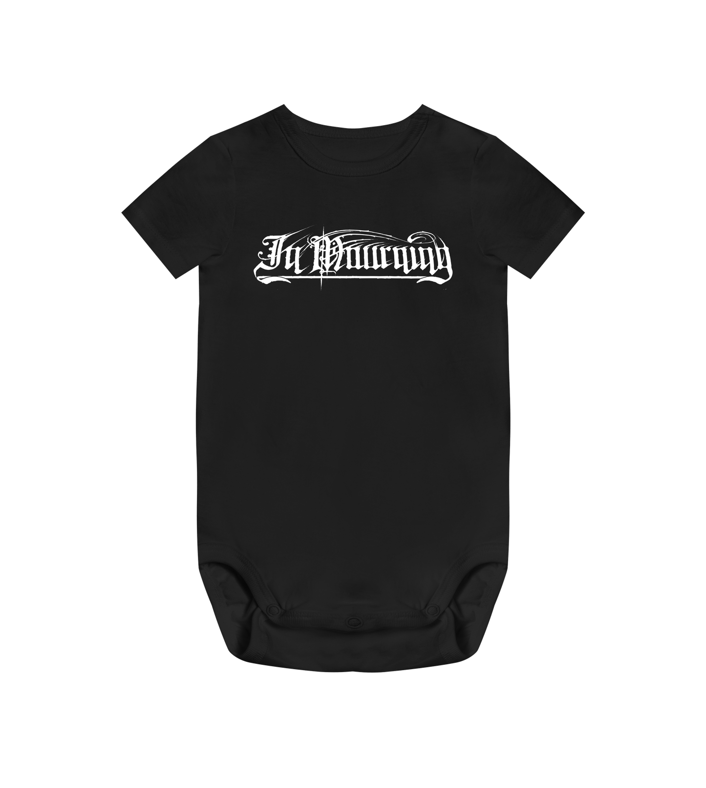 In Mourning White Logo Bodysuit Baby