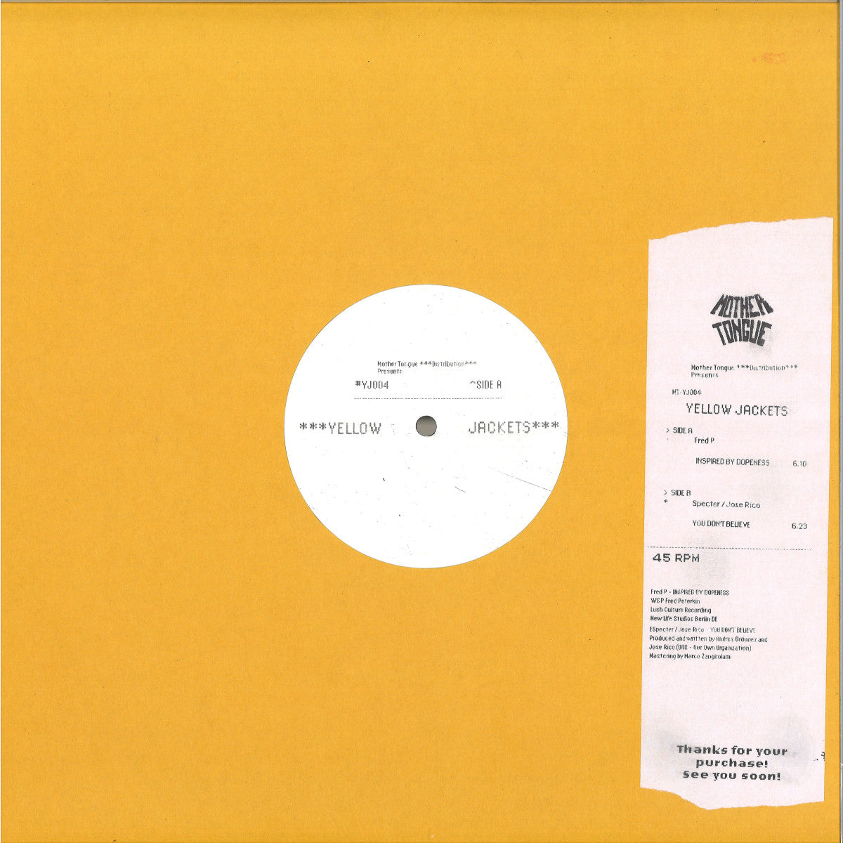 Fred P / Specter & Jose Rico - Yellow Jackets Vol. 4