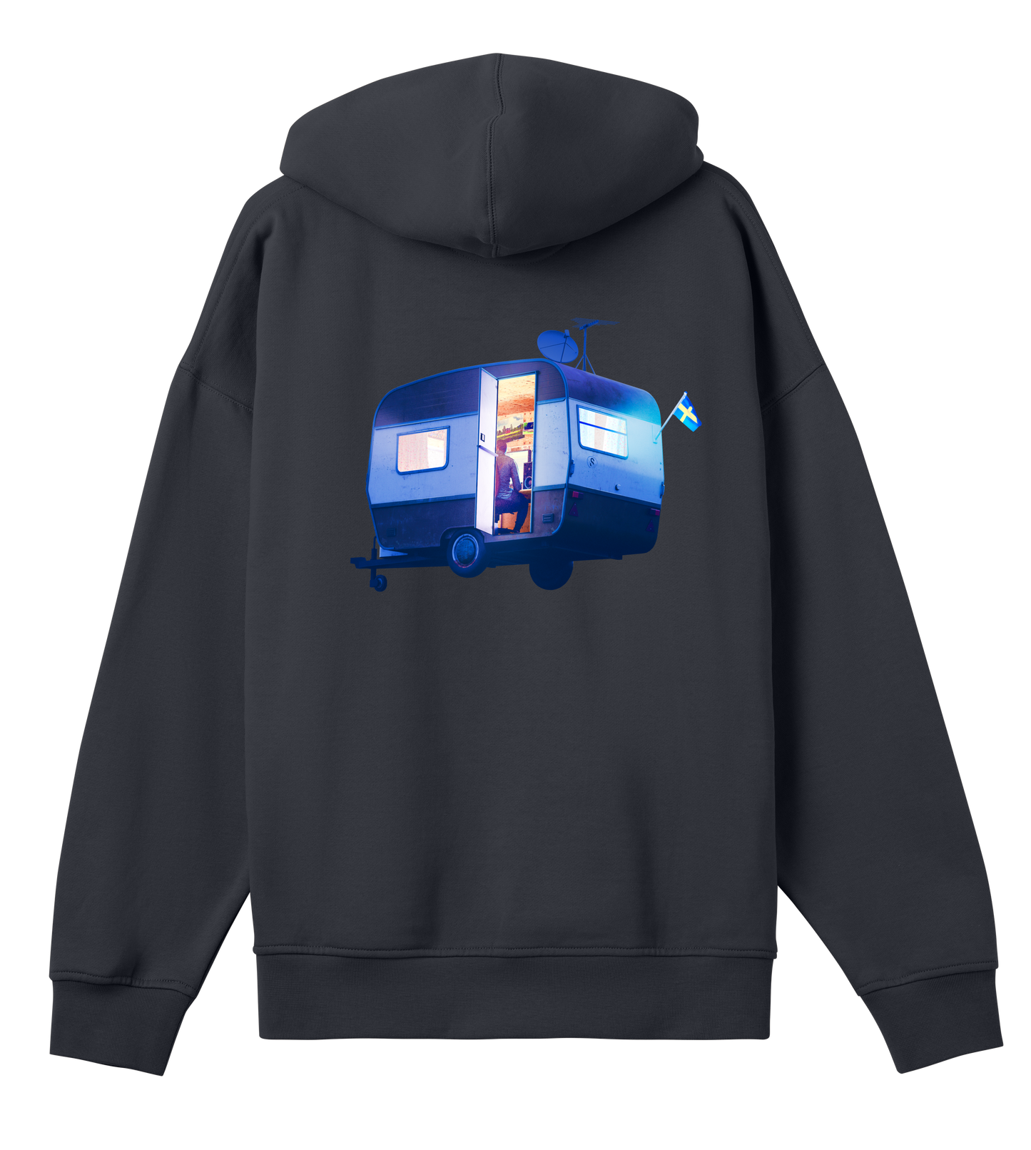 Mens Boxy Hoodie Husvagn