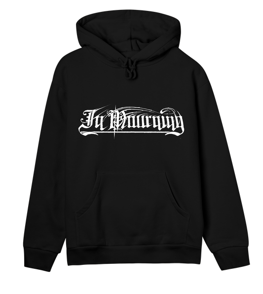 In Mourning White Logo Womens Hoodie