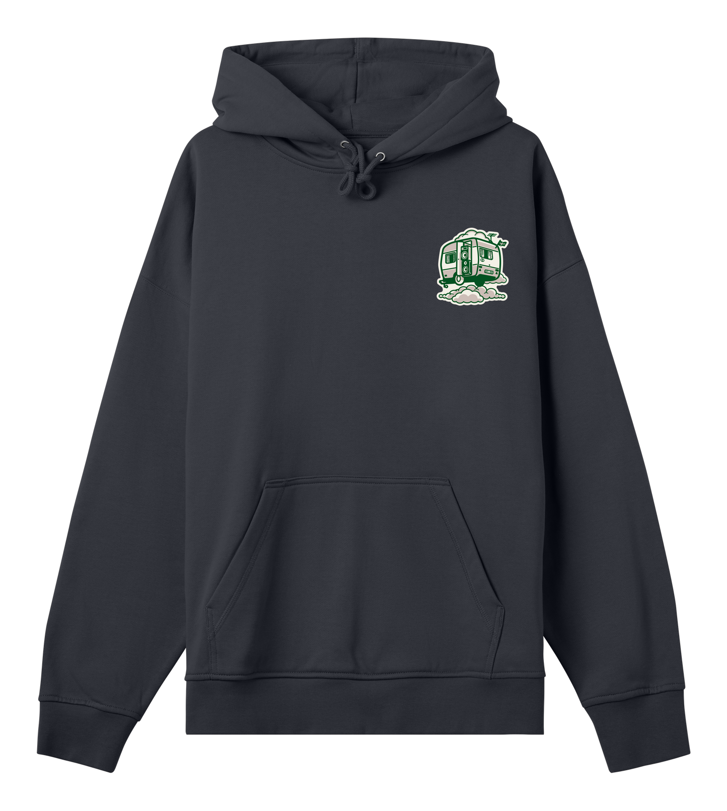 Mens Boxy Hoodie Toon Green