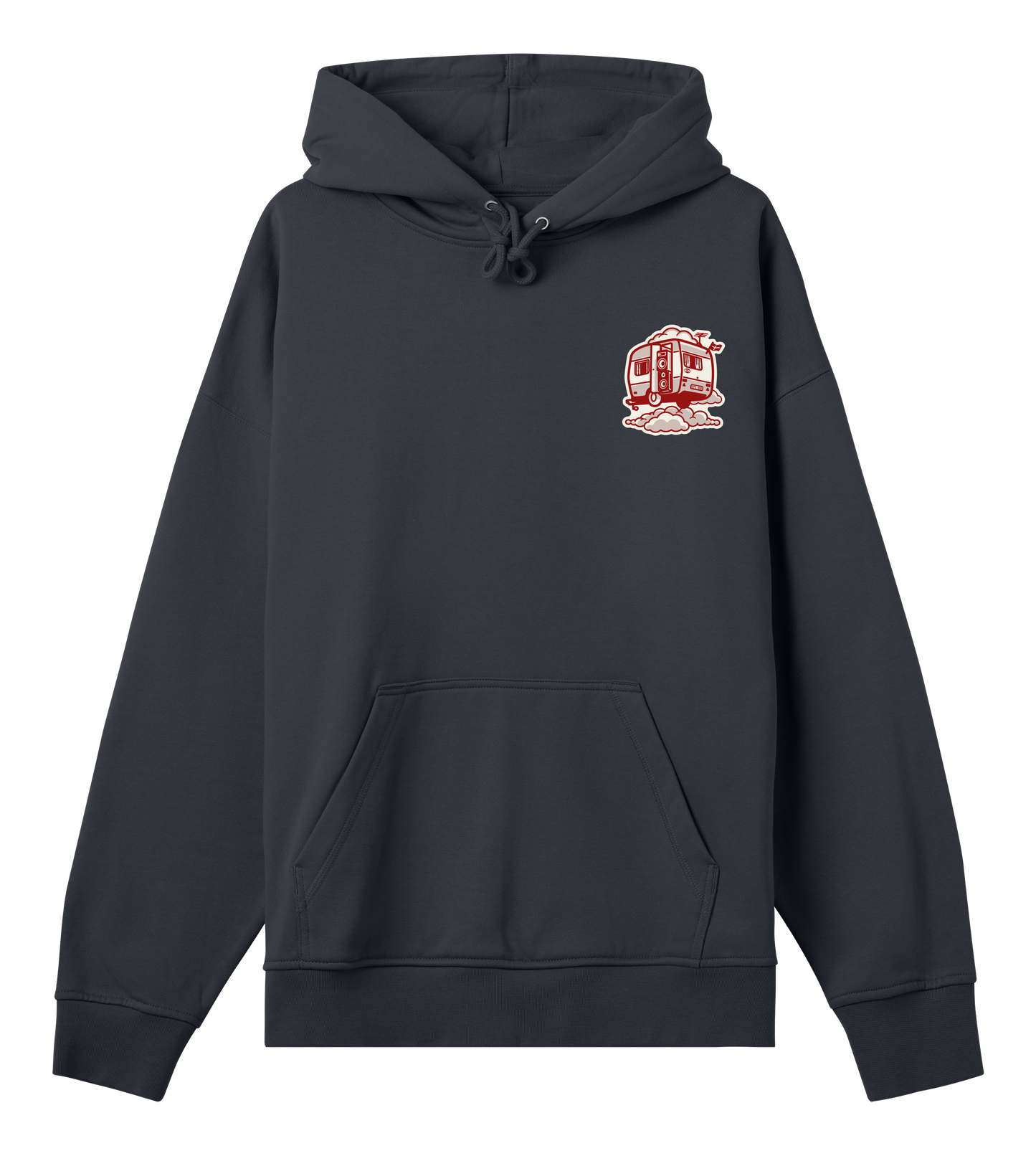 Mens Boxy Hoodie Toon Red