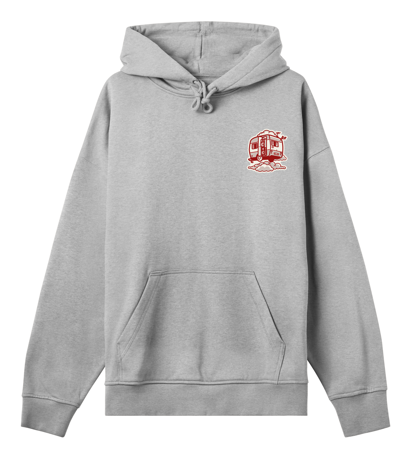 Mens Boxy Hoodie Toon Red