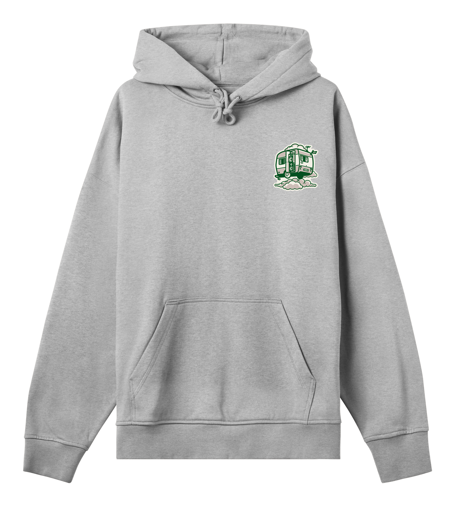 Mens Boxy Hoodie Toon Green