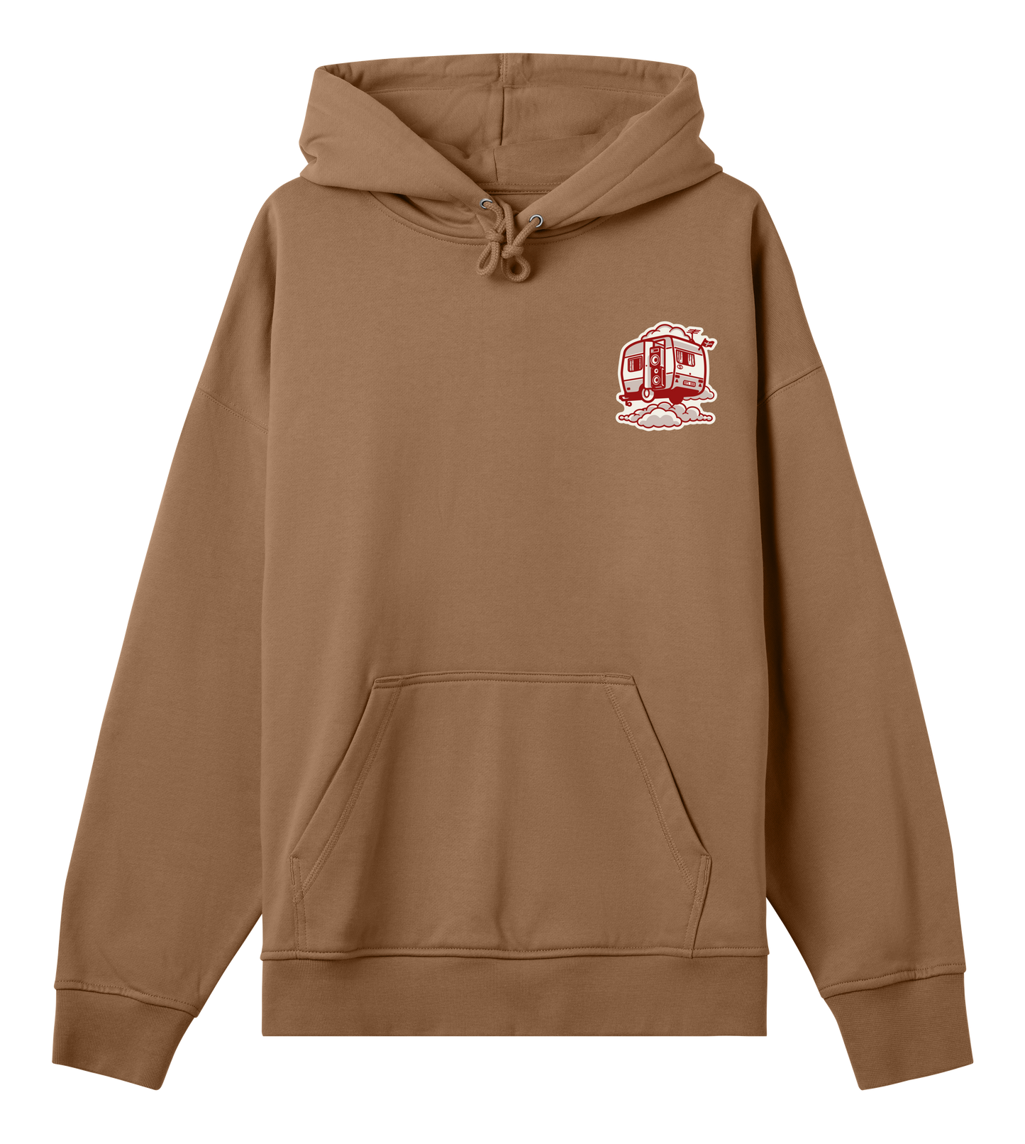 Mens Boxy Hoodie Toon Red