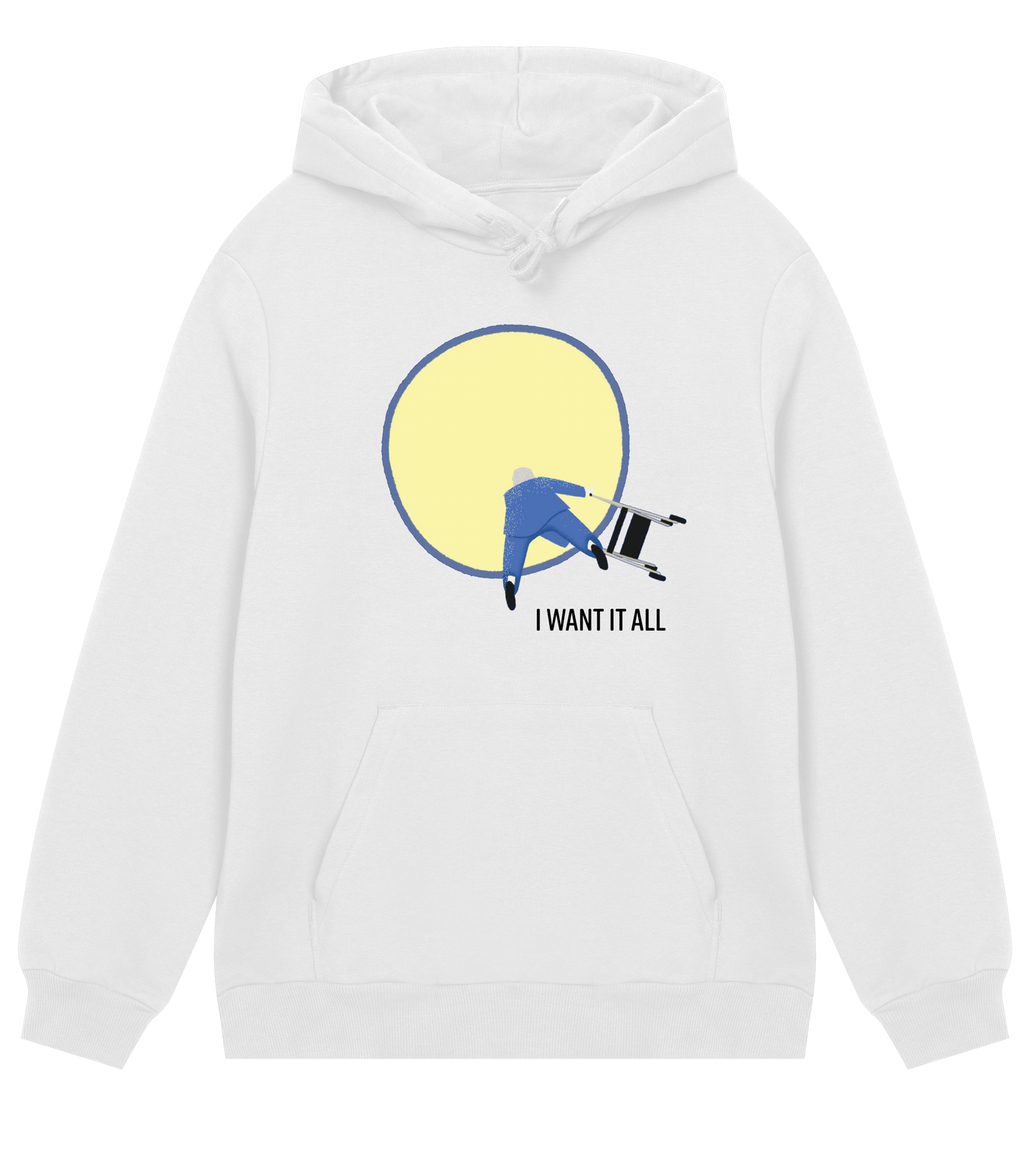 OLOF WALLBERG - HOODIE - MALE - WHITE - I WANT IT ALL