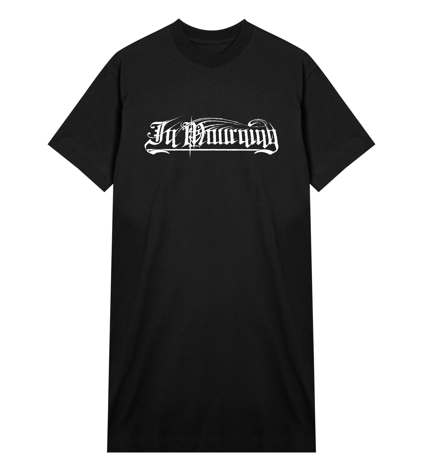 In Mourning White Logo Womens Tee Dress