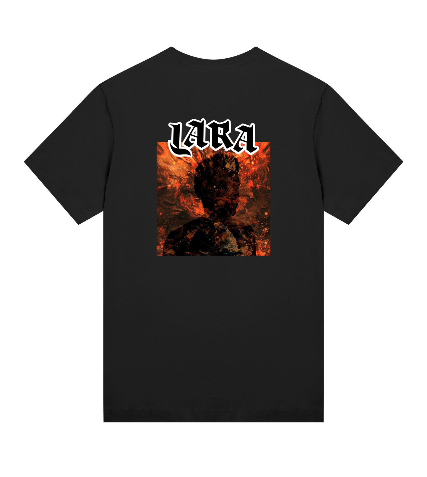 SEBASTIAN LARA - T-SHIRT - FEMALE - BLACK - FIRE