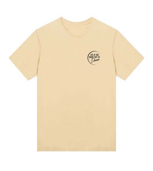 "Life Is Too Short Not To Dance" Black Logo Tiny, Womens T-shirt