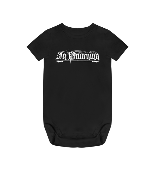 In Mourning White Logo Bodysuit Baby