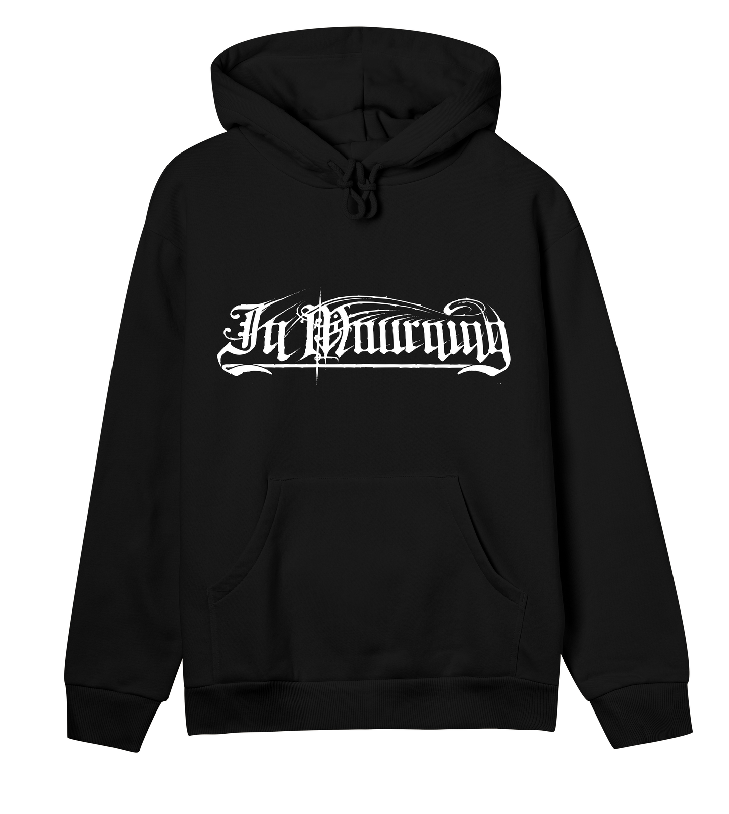 In Mourning White Logo Womens Hoodie