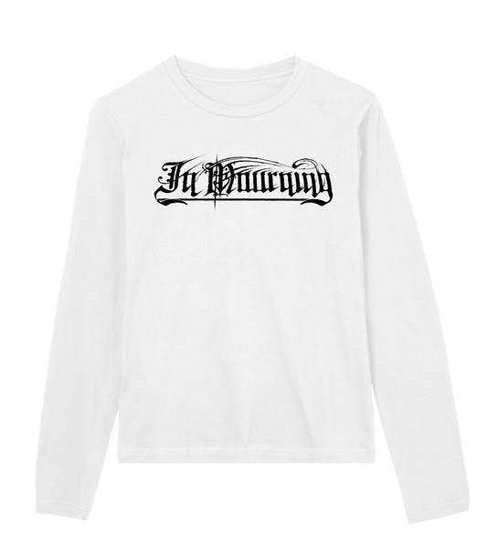 In Mourning Black Logo Womens Long Sleeve Tee